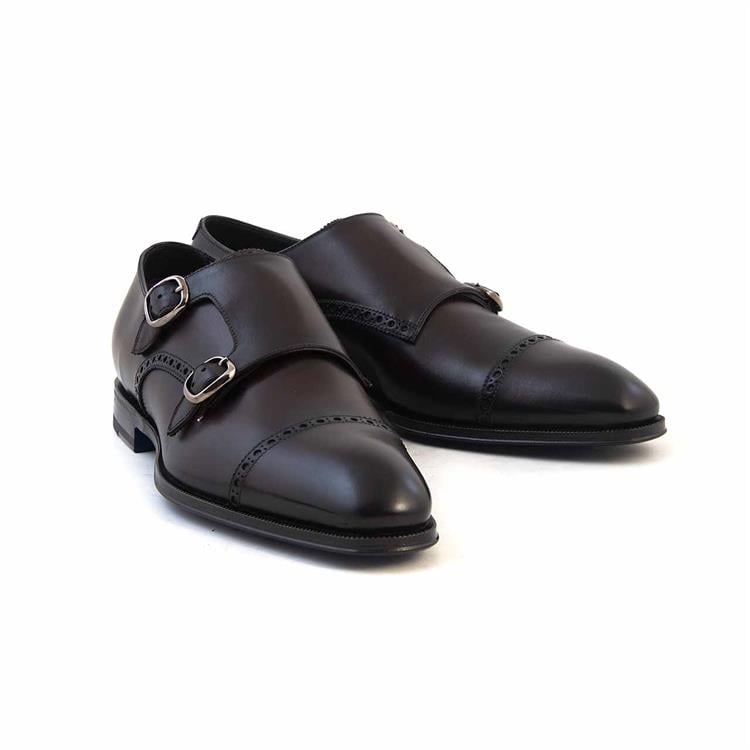 Franceschetti Erkek Hakiki Deri Koyu Kahverengi Klasik Ayakkabı