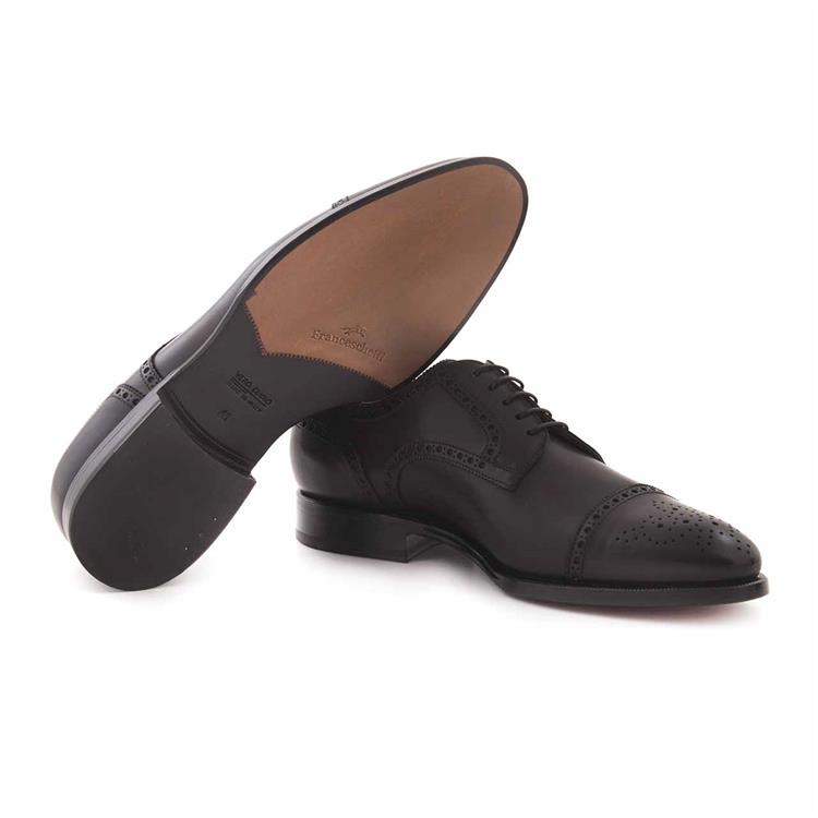 Franceschetti Erkek Hakiki Deri Koyu Kahverengi Klasik Ayakkabı