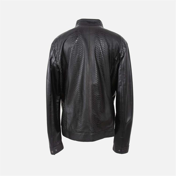 Franco Armondi Erkek Hakiki Deri Siyah Deri Mont