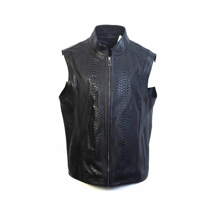 Franco Armondi Erkek Hakiki Deri Siyah Deri Mont