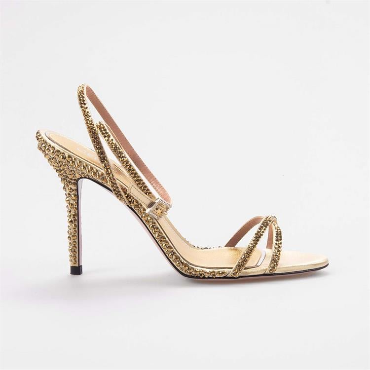 Gedebe Kadın Altın Sarısı Gece & Abiye Ayakkabı