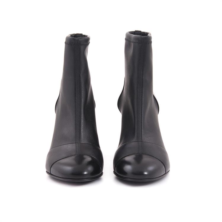 Greymer Kadın Hakiki Deri Kauçuk Taban Siyah Günlük Bot