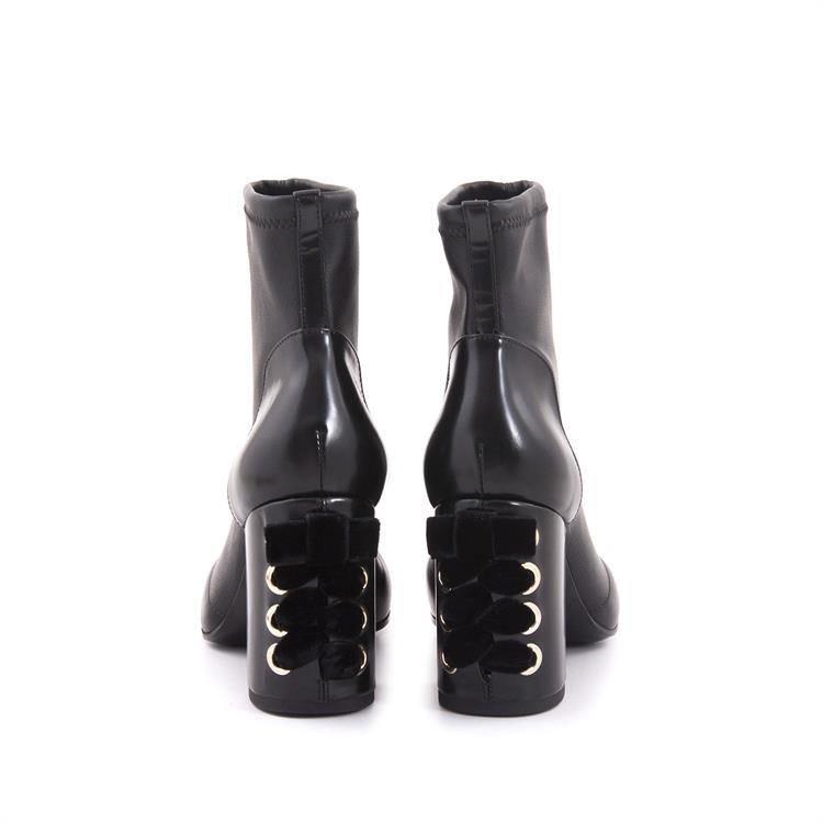 Greymer Kadın Hakiki Deri Kauçuk Taban Siyah Günlük Bot