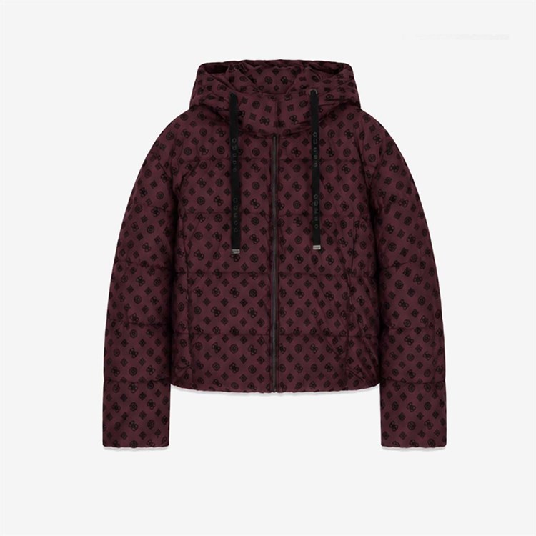 Guess 4G Logolu Fermuarlı Kapüşonlu Kadın Mont W6BL56W4195