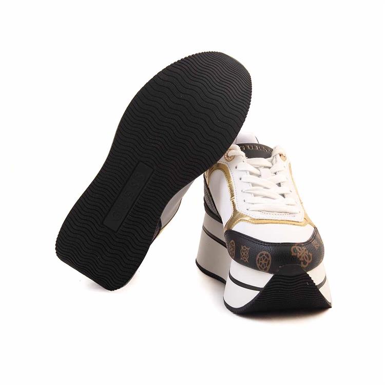 Guess Kadın Vegan Beyaz-Kahverengi Günlük Ayakkabı