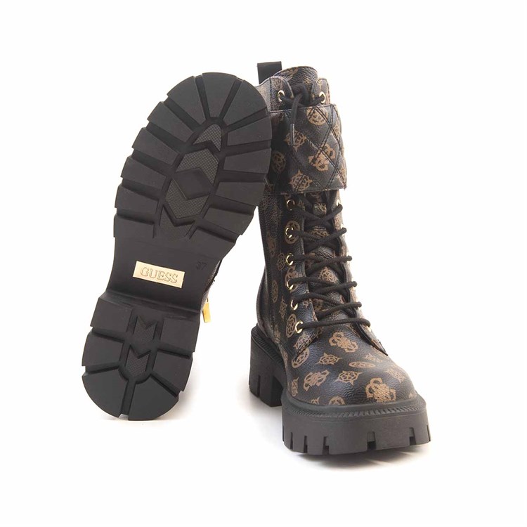 Guess Kadın Vegan Kauçuk Taban Kahverengi Günlük Ayakkabı