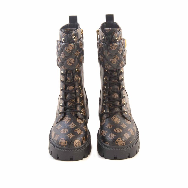 Guess Kadın Vegan Kauçuk Taban Kahverengi Günlük Ayakkabı