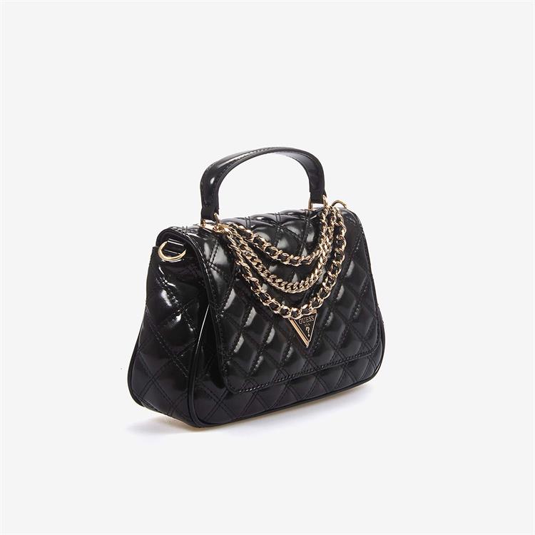 Guess Kadın Kapitoneli Kadın Siyah Omuz Çantası HWTG9673190