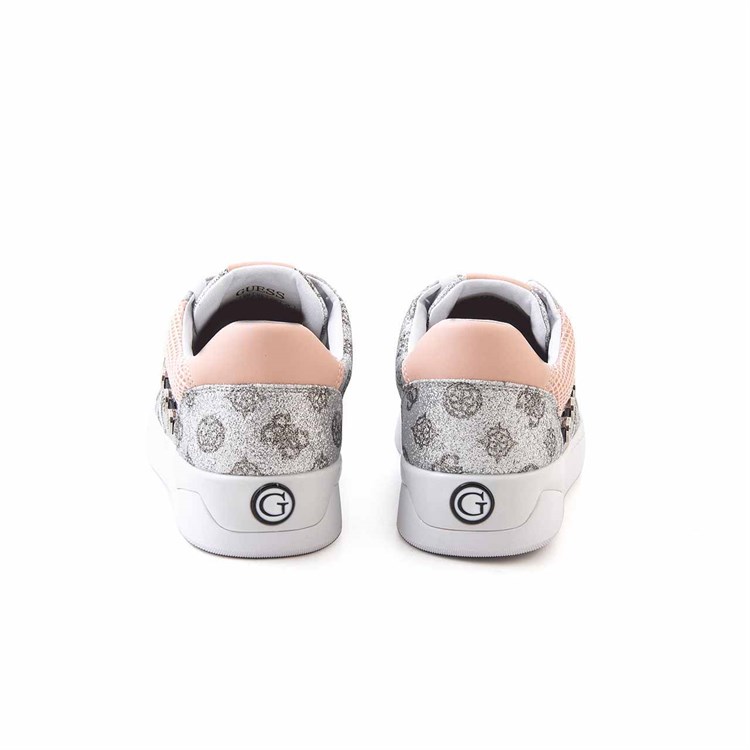 Guess Kadın Vegan Kauçuk Taban Gümüş Spor & Sneaker Ayakkabı