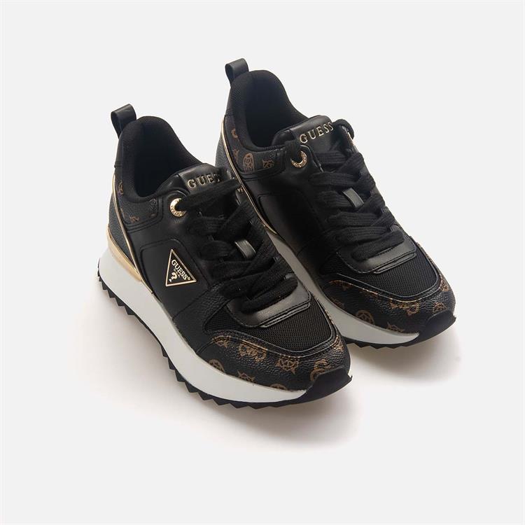 Guess Kadın Vegan Siyah-Kahverengi Spor & Sneaker Ayakkabı