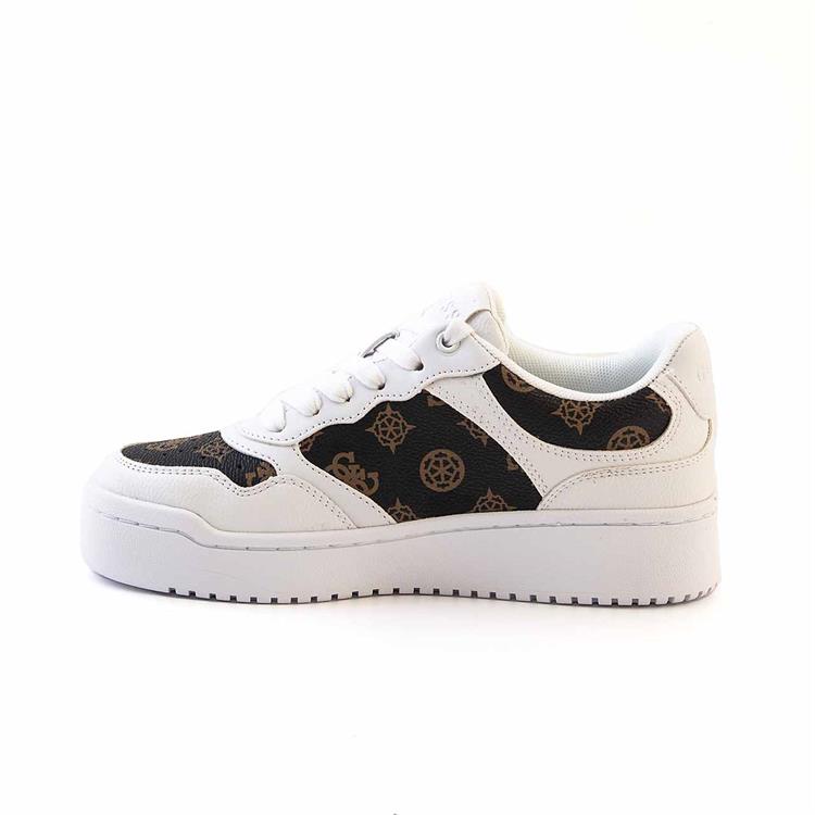 Guess Kadın Vegan Beyaz-Kahverengi Spor & Sneaker Ayakkabı