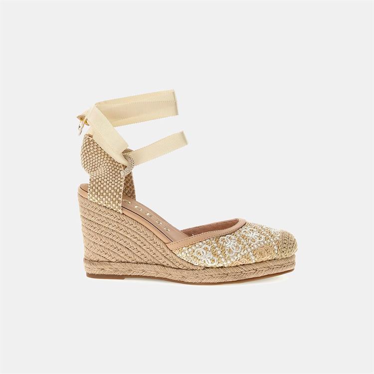 Guess Beyaz-Multicolor Kadın Topuklu Sandalet FLJCRYFAL04