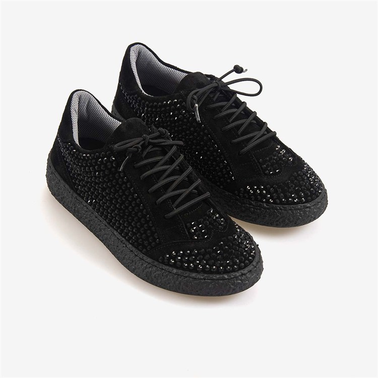 Hawen Angels Kadın 3,5cm Termo Taban Süet Deri Bağcıklı Spor & Sneaker Ayakkabı 24155