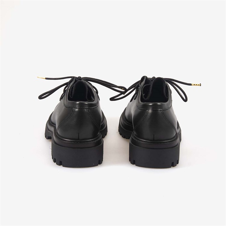 Hawen Angels Kadın 4cm Kauçuk Taban Bağcıklı Hakiki Deri Günlük Ayakkabı 1099-1