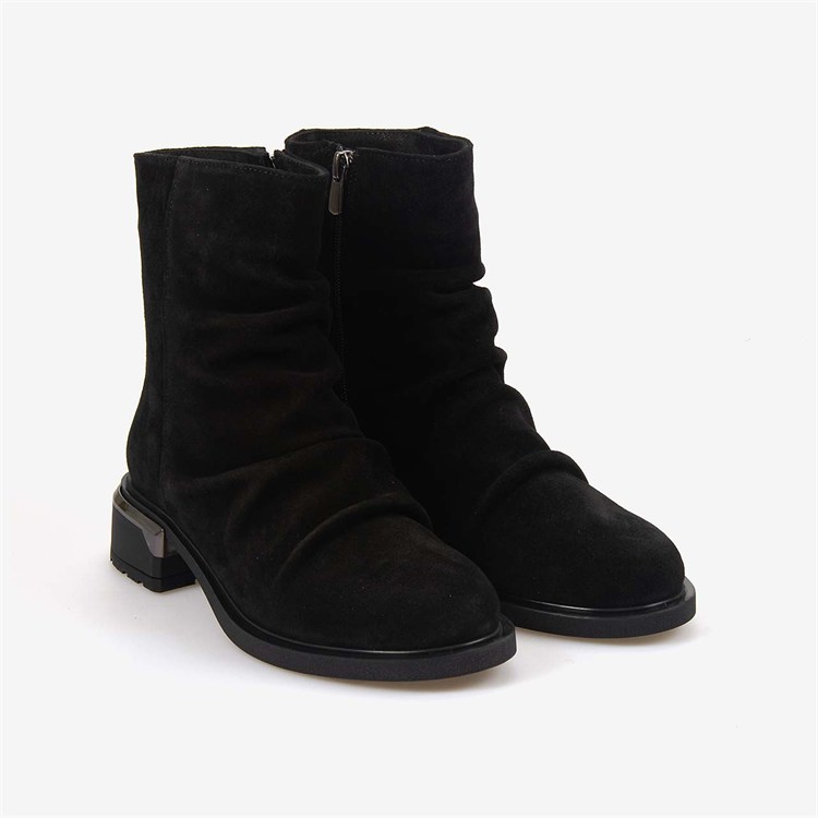 Hawen Angels Kadın 5cm Poli Taban Süet Deri Bot 702010
