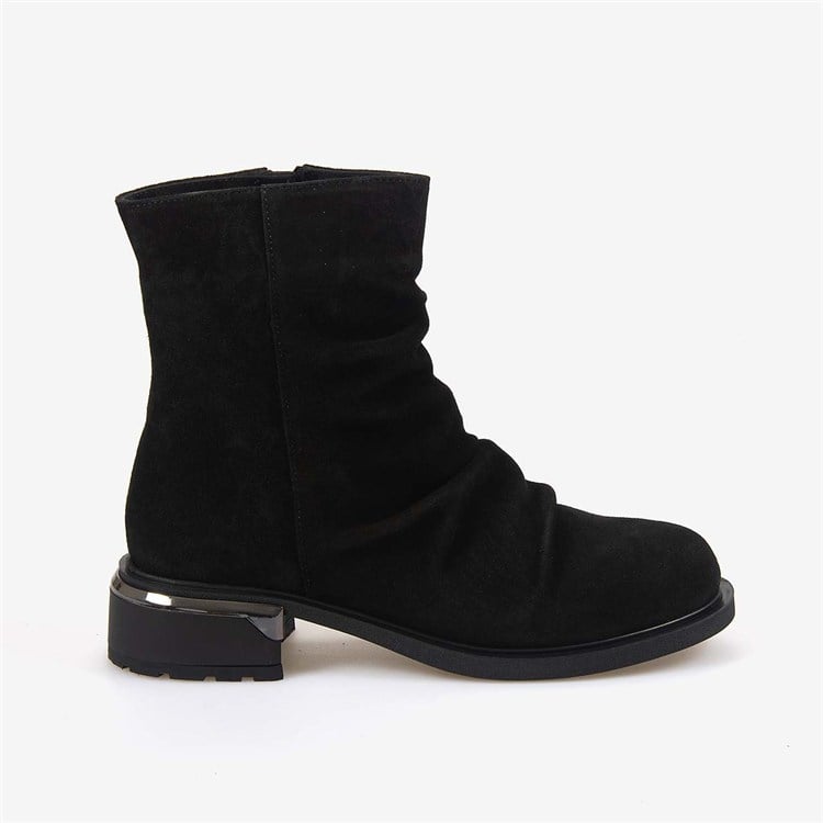 Hawen Angels Kadın 5cm Poli Taban Süet Deri Bot 702010