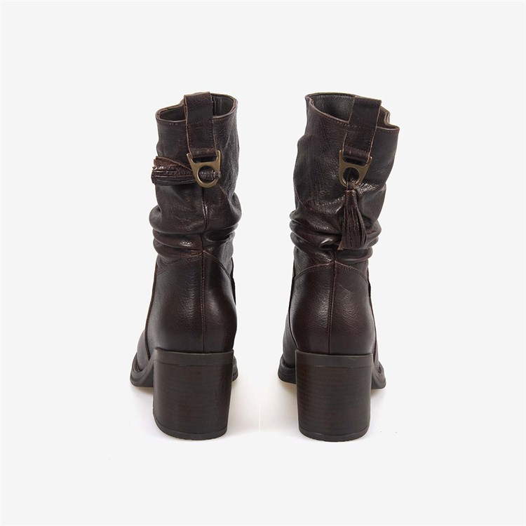 Hawen Angels Kadın 7cm Kauçuk Taban Hakiki Deri Bot 71455