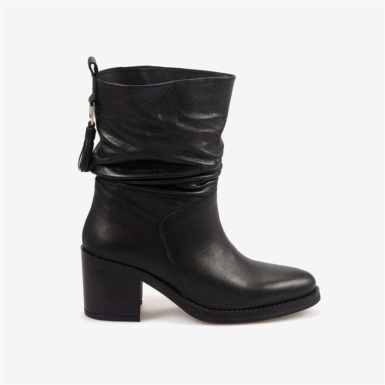 Hawen Angels Kadın 7cm Kauçuk Taban Hakiki Deri Bot 71455