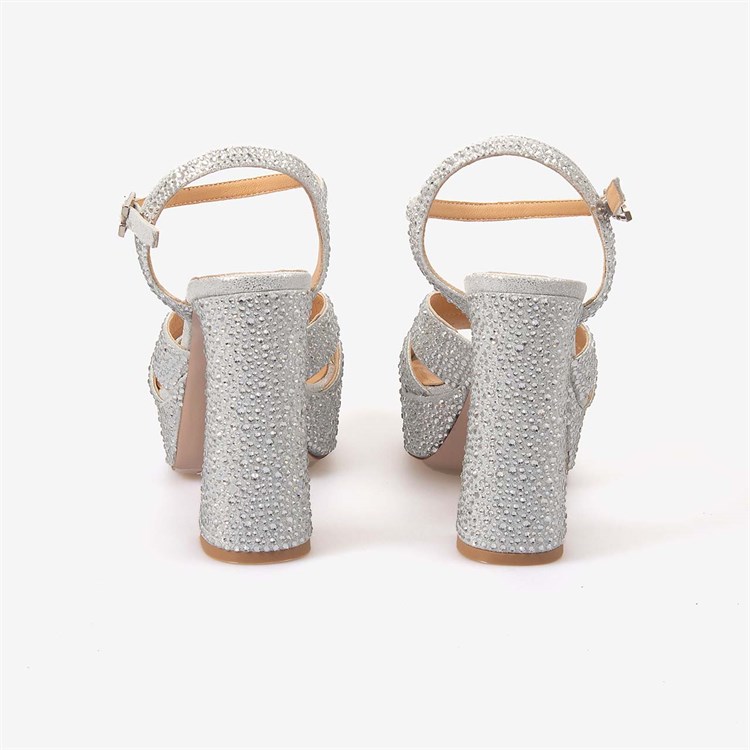 Hawen Angels Kadın Saten 12,5 cm Platform Topuklu Taşlı Gece & Abiye Ayakkabı 380-75