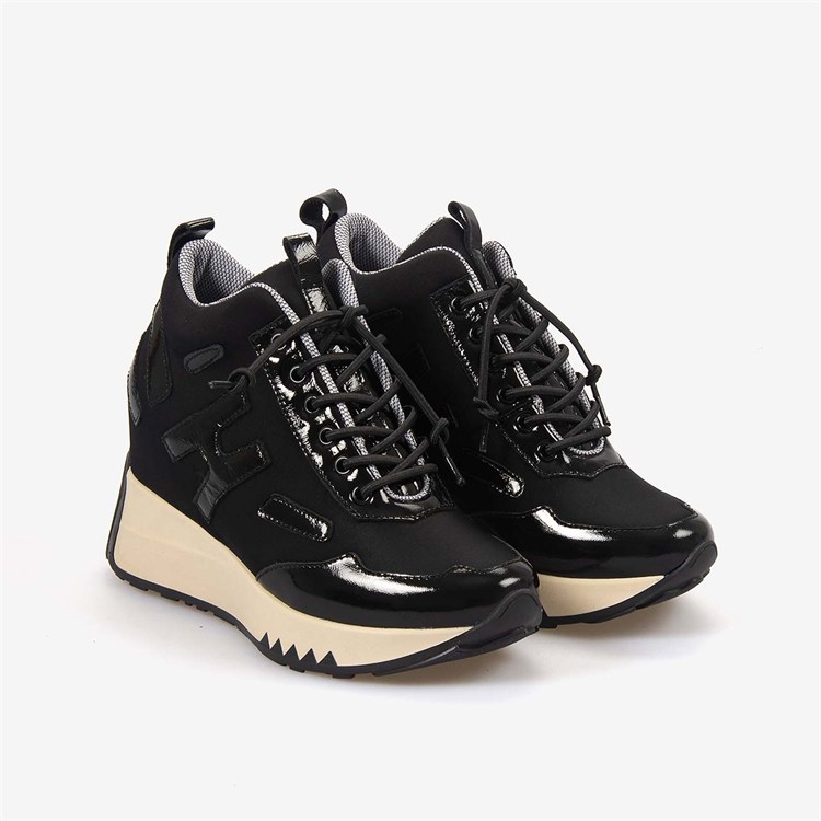Hawen Angels Kadın Termo Taban Hakiki Deri Rugan 11cm Gizli Dolgu Topuklu Spor & Sneaker Ayakkabı 400