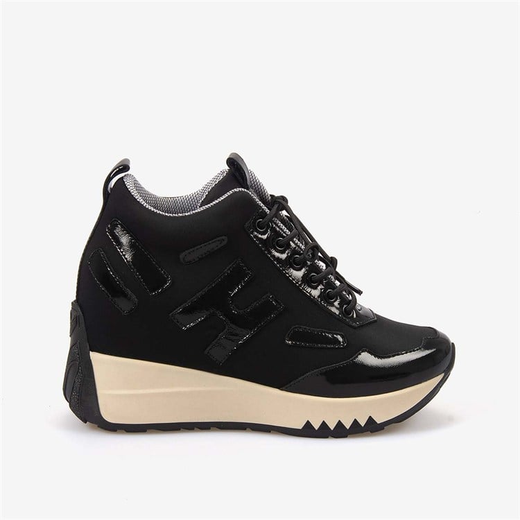 Hawen Angels Kadın Termo Taban Hakiki Deri Rugan 11cm Gizli Dolgu Topuklu Spor & Sneaker Ayakkabı 400