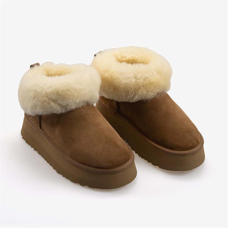 HAWEN ANGELS Kürklü Süet Deri Yüksek Tabanlı Kadın Bot 2025