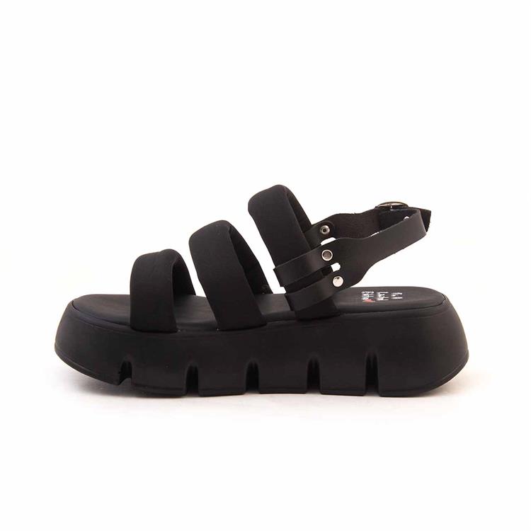 I Am Limited Kadın Tekstil Poli Taban Siyah Sandalet Ayakkabı