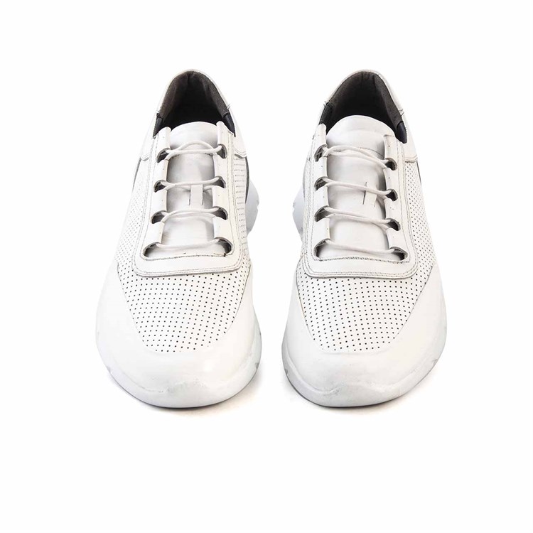 Kemal Tanca Erkek Hakiki Deri Eva Taban Beyaz Spor & Sneaker Ayakkabı