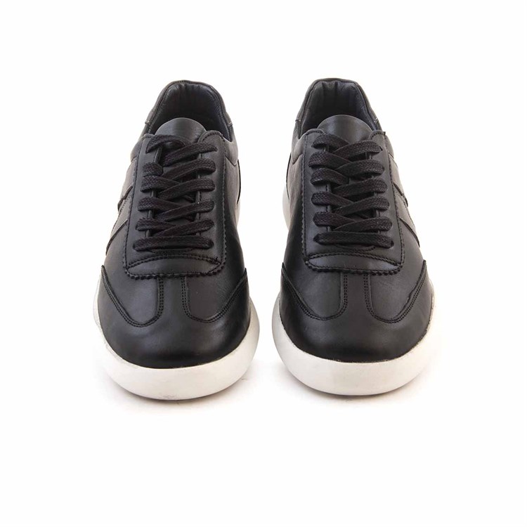 Kemal Tanca Erkek Hakiki Deri Siyah Antrasıt Spor & Sneaker Ayakkabı