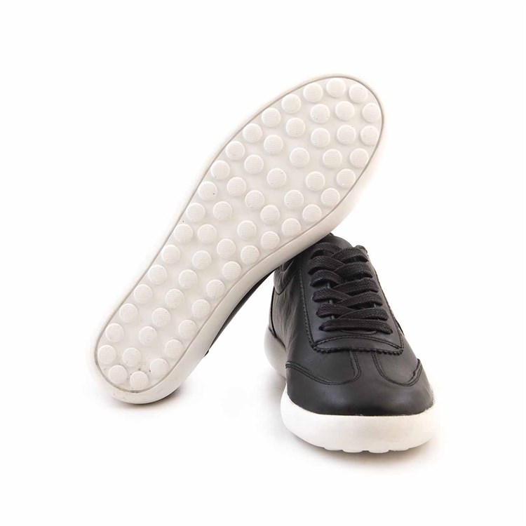 Kemal Tanca Erkek Hakiki Deri Siyah Antrasıt Spor & Sneaker Ayakkabı