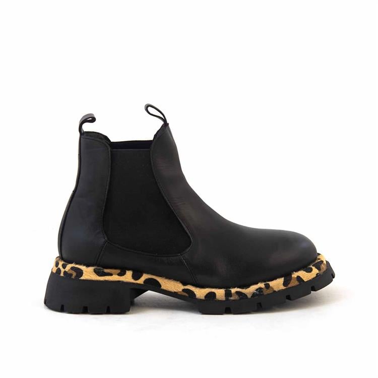 Kemal Tanca Kadın Hakiki Deri Kauçuk Taban Siyah Günlük Bot