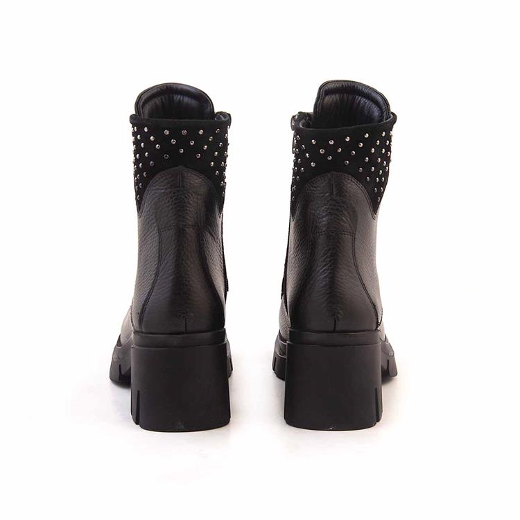 Kemal Tanca Kadın Hakiki Deri Termo Taban Siyah Günlük Bot