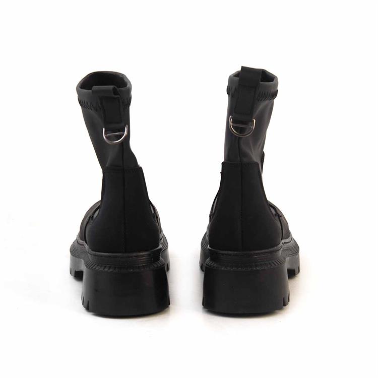 Kemal Tanca Kadın Hakiki Deri Poli Taban Siyah Günlük Bot