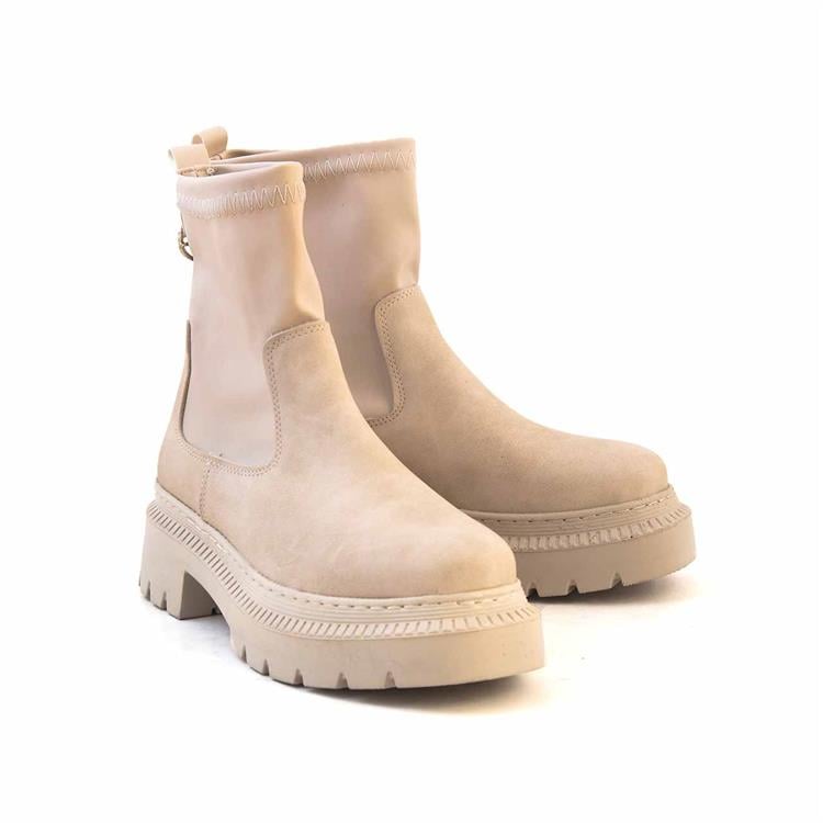 Kemal Tanca Kadın Hakiki Deri Poli Taban Bej Günlük Bot