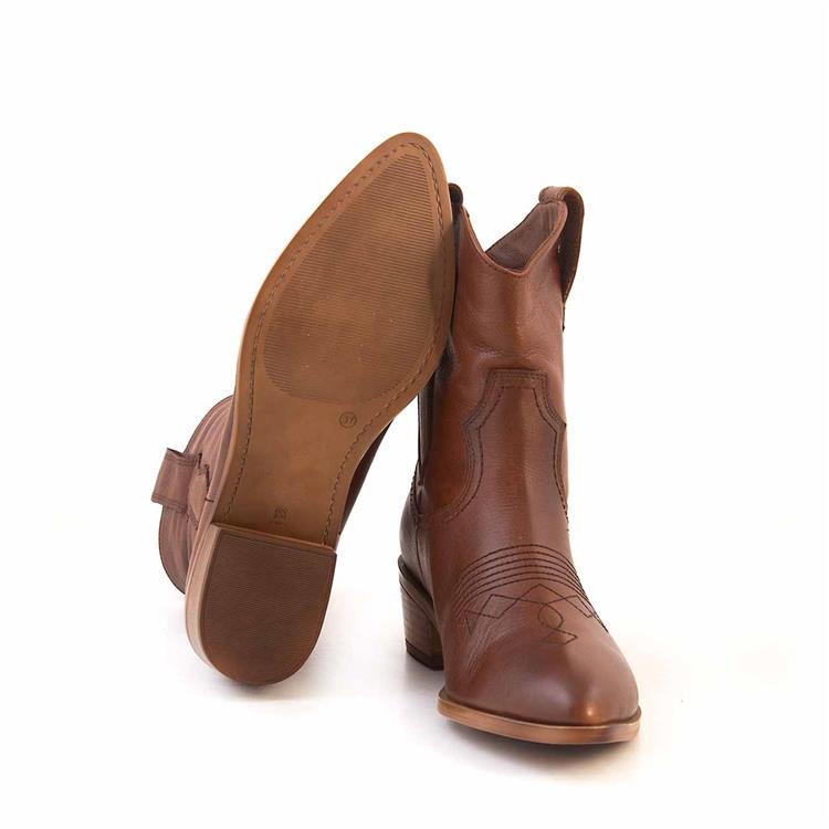 Kemal Tanca Kadın Hakiki Deri Tpu Taban Kahverengi Western Bot 