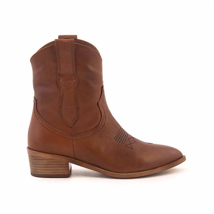 Kemal Tanca Kadın Hakiki Deri Tpu Taban Kahverengi Western Bot 