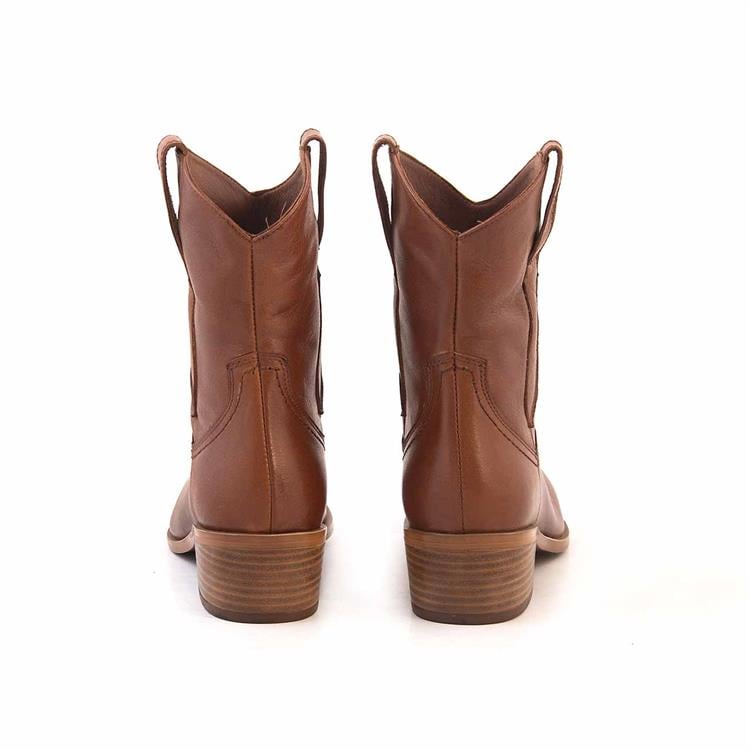 Kemal Tanca Kadın Hakiki Deri Tpu Taban Kahverengi Western Bot 