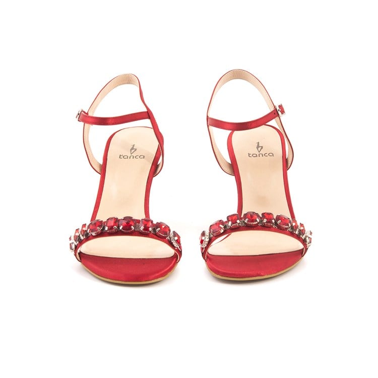 Kemal Tanca Kadın Hakiki Deri Neolit Taban Kırmızı Gece & Abiye Ayakkabı