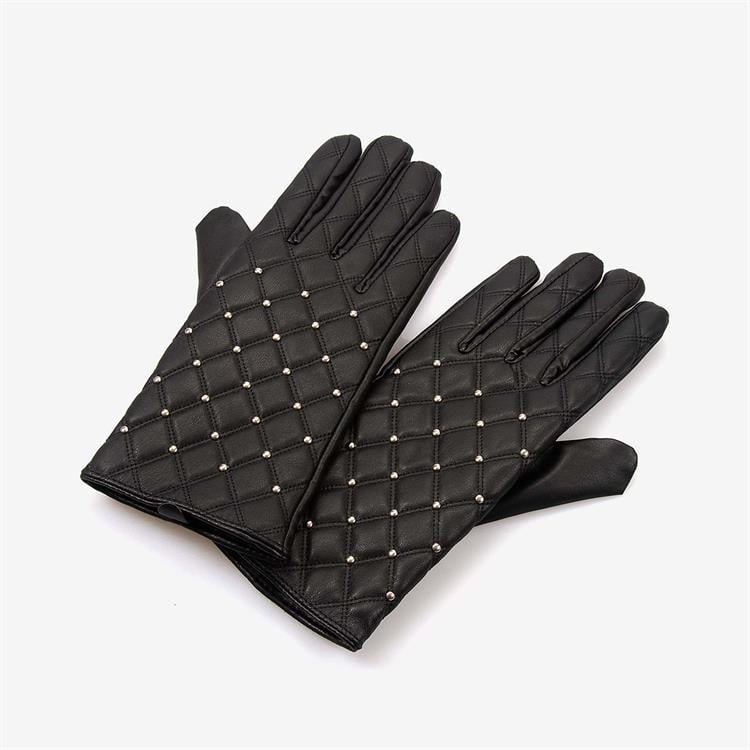 Kemal Tanca Desenli Siyah Kadın Eldiven 14823