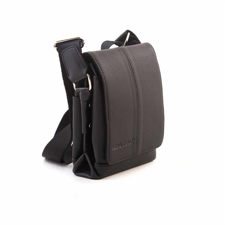 Kemal Tanca Erkek Hakiki Deri Siyah Çapraz & Postacı Çanta