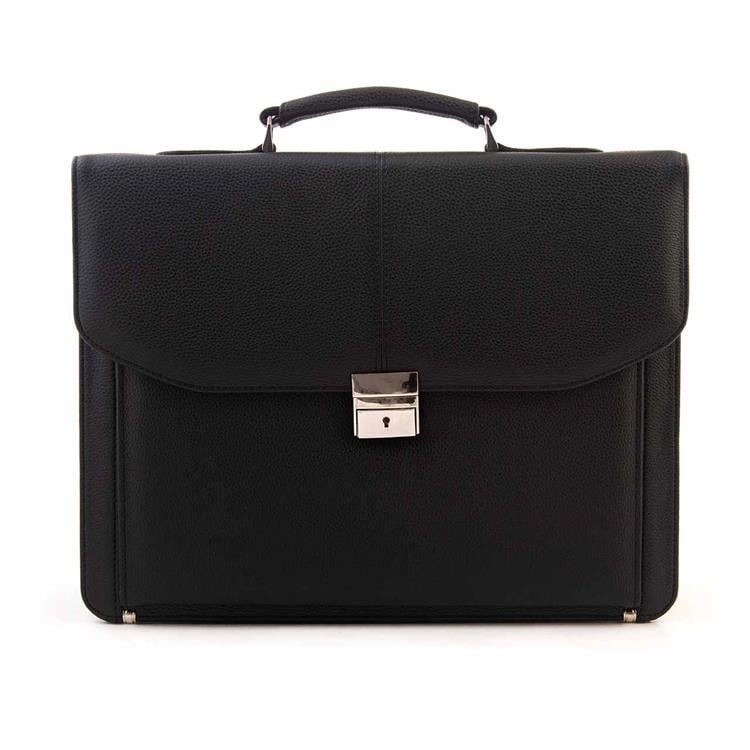 Kemal Tanca Erkek Hakiki Deri Siyah Evrak Çantası 