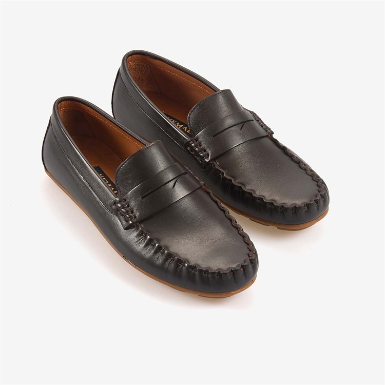 Kemal Tanca Erkek Hakiki Deri Bağcıksız Kauçuk Tabanlı Loafer A9408