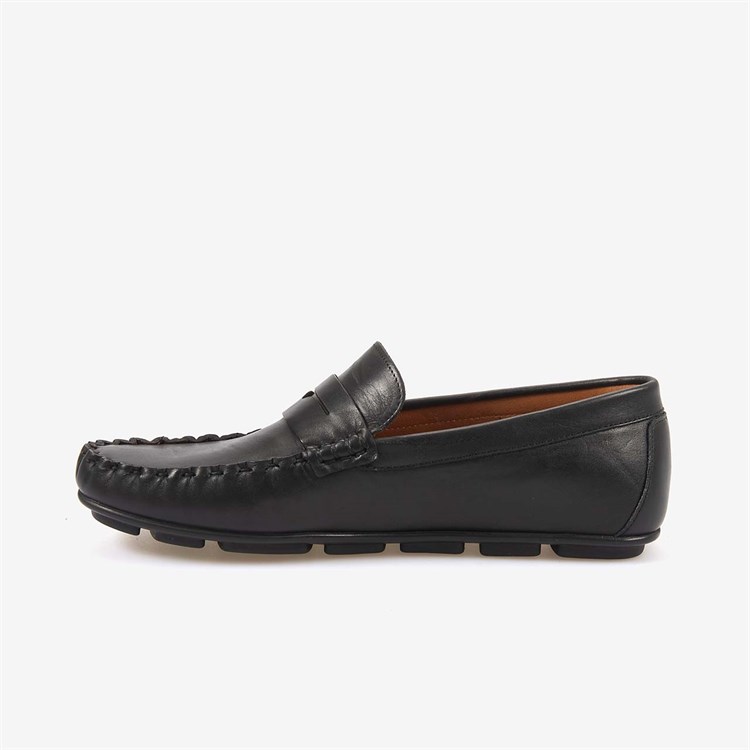 Kemal Tanca Erkek Hakiki Deri Bağcıksız Kauçuk Tabanlı Loafer A9408