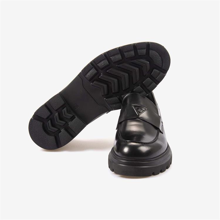 Kemal Tanca Erkek Hakiki Deri Eva Taban Siyah Günlük Ayakkabı