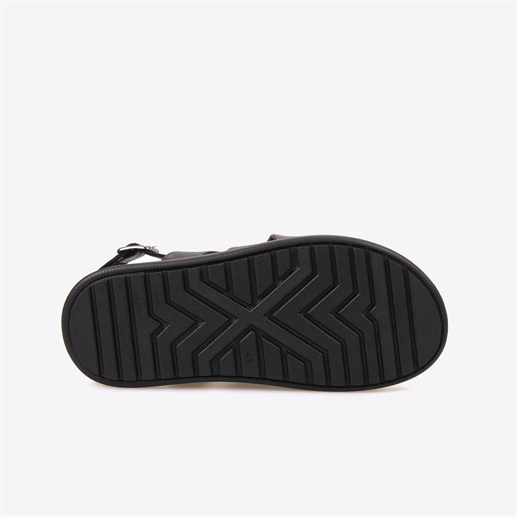 Kemal Tanca Erkek Kauçuk Tabanlı Deri Comfort Günlük Çapraz Bantlı Sandalet 555