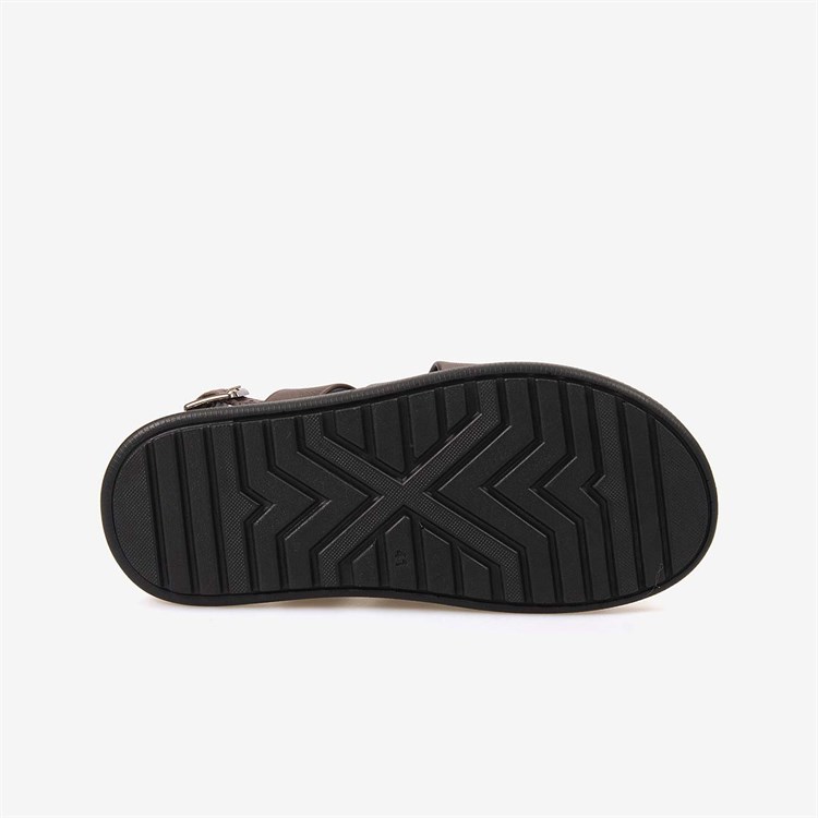 Kemal Tanca Erkek Kauçuk Tabanlı Deri Comfort Günlük Çapraz Bantlı Sandalet 555