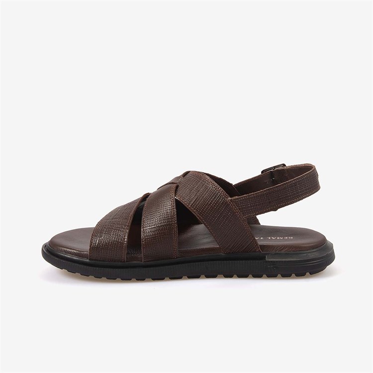 Kemal Tanca Erkek Kauçuk Tabanlı Şık Tasarım Comfort Günlük Çapraz Bantlı Sandalet 560