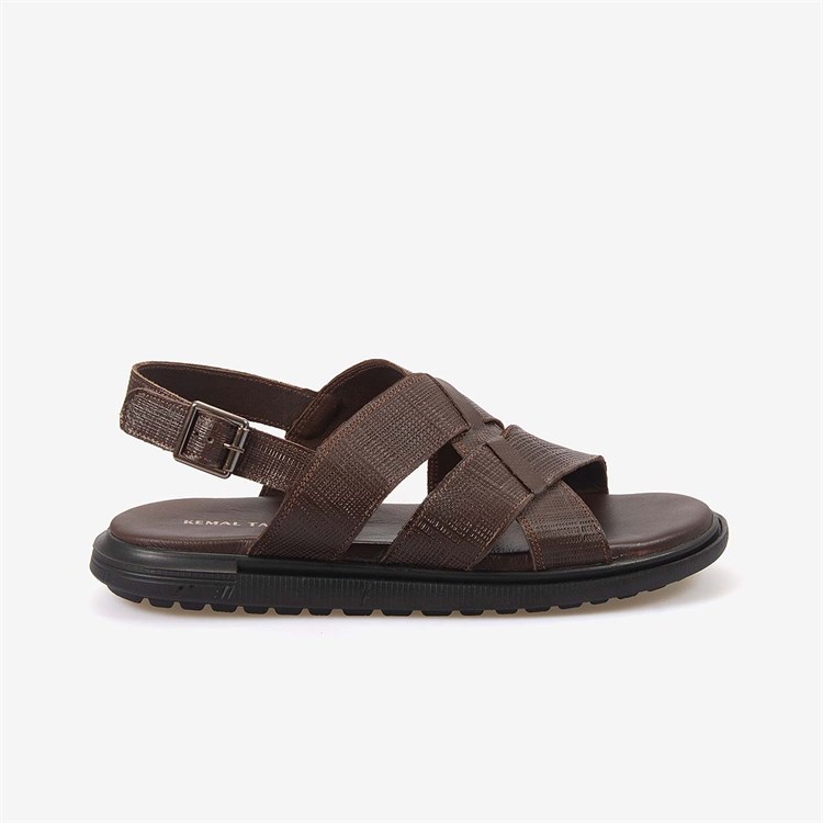 Kemal Tanca Erkek Kauçuk Tabanlı Şık Tasarım Comfort Günlük Çapraz Bantlı Sandalet 560