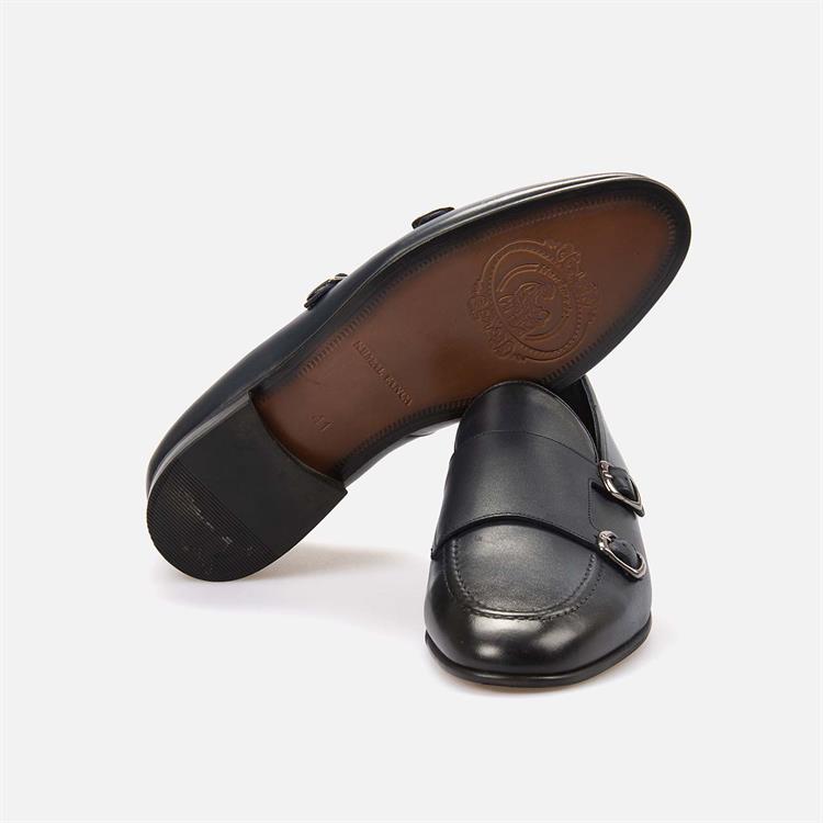 Kemal Tanca Erkek Hakiki Deri Microlight Taban Lacivert Klasik Ayakkabı