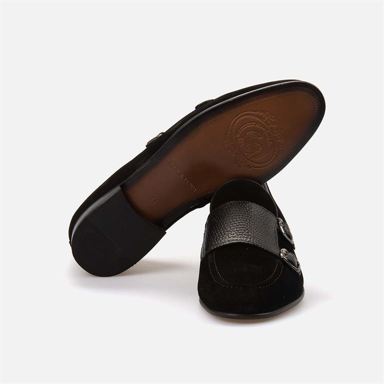 Kemal Tanca Erkek Hakiki Deri Microlight Taban Siyah Süet Klasik Ayakkabı